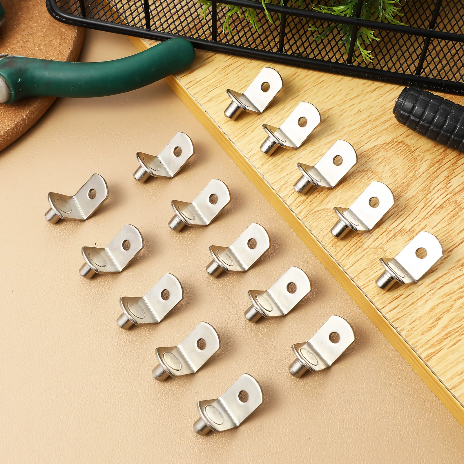 20 قطعة أوتاد دعم الرف L شكل خزانة بين قوسين أصحاب الرف الحديد لخزانة الكتب خزانة المطبخ دبابيس خزانة للأرفف #2