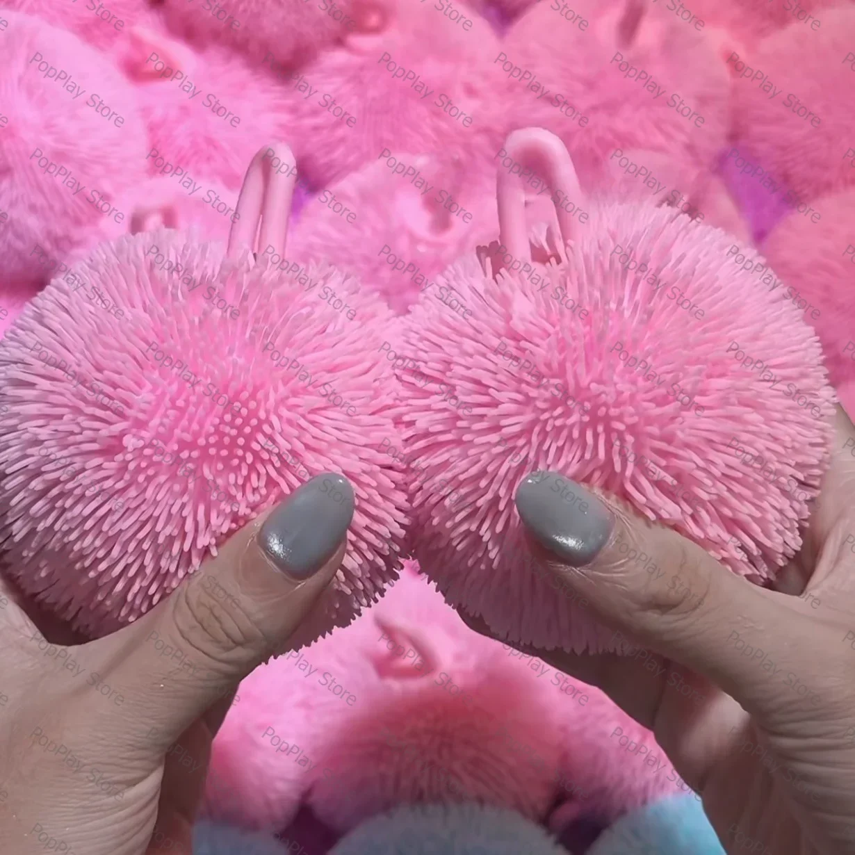 Knisternder Stressball, Fidget-Spielzeug, knasender, quetschbarer Ball, runde Blöcke, gefüllt, ASMR, Anti-Stress, Handentspannung, Geschenkspielzeug – Detail 2
