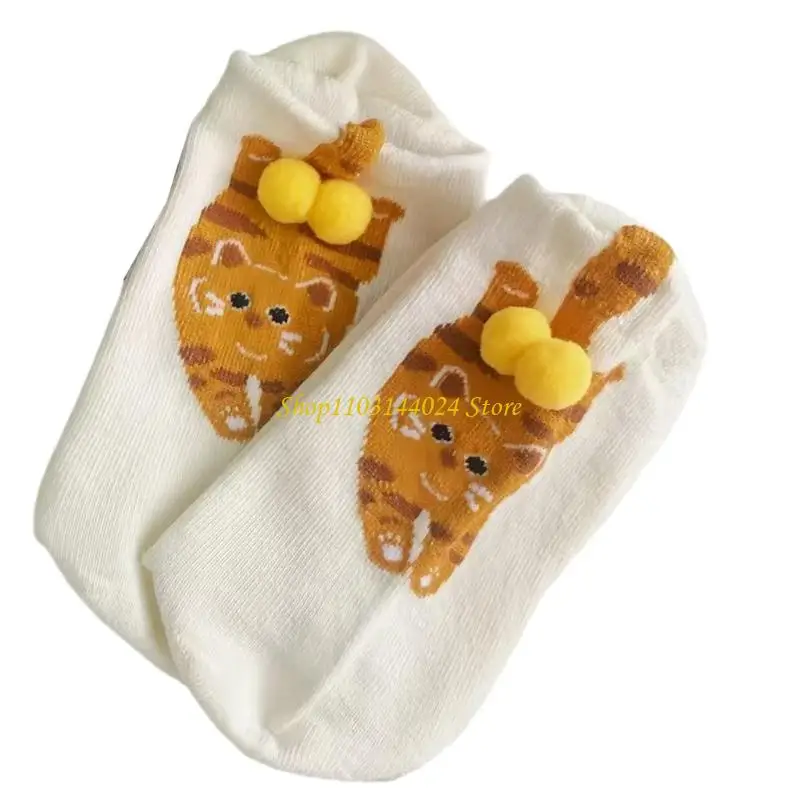 N5KE مرنة الجوارب الكاحل الملخص القطط تصميم كرات غامضة طاقم الجوارب للرجال النساء