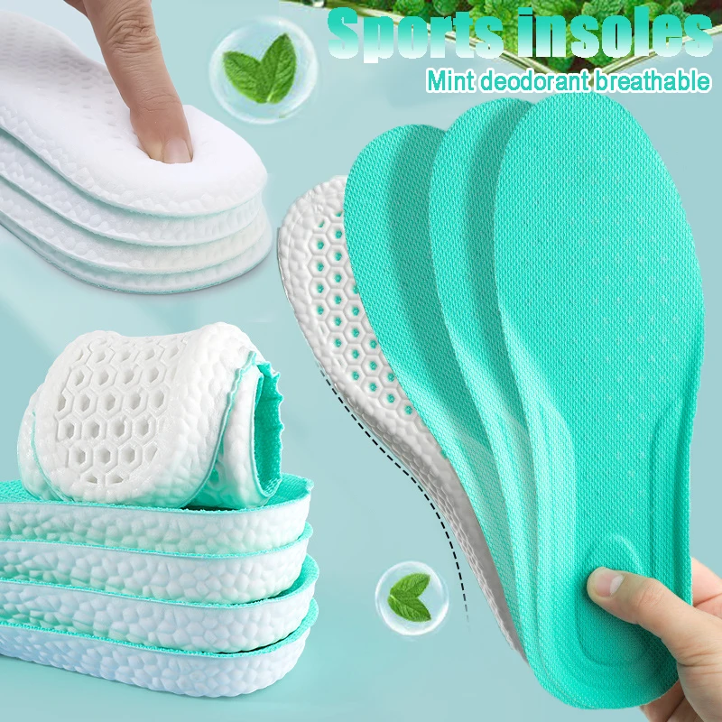 Sport Einlegesohle Schuhe Pads Unisex Dämpfung Mint Deodorant Atmungsaktive Schuh Pad Laufen Einlegesohle Füße Trimmbare Orthopädische Einlegesohlen