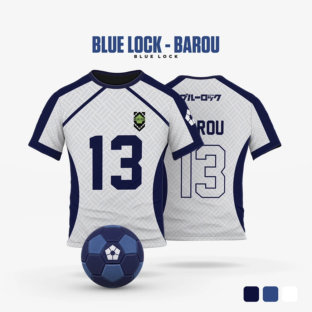 Blue Lock BAROU Cartoon Anime Cosplay Men Jersey Summer Short Sleeve Children Tee Tops 2024 Fashion Women T-shirt