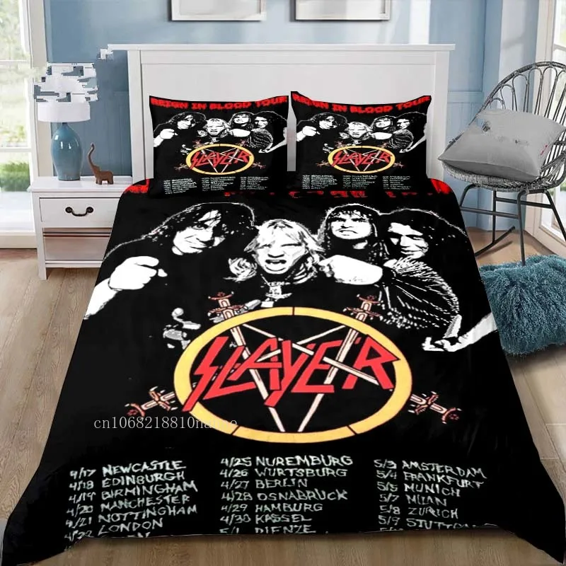 

Metal Band Slayer All Season Twin Bedding Set 3 Piece Comforter Set Bed Duvet Cover Double King Comforter Cover