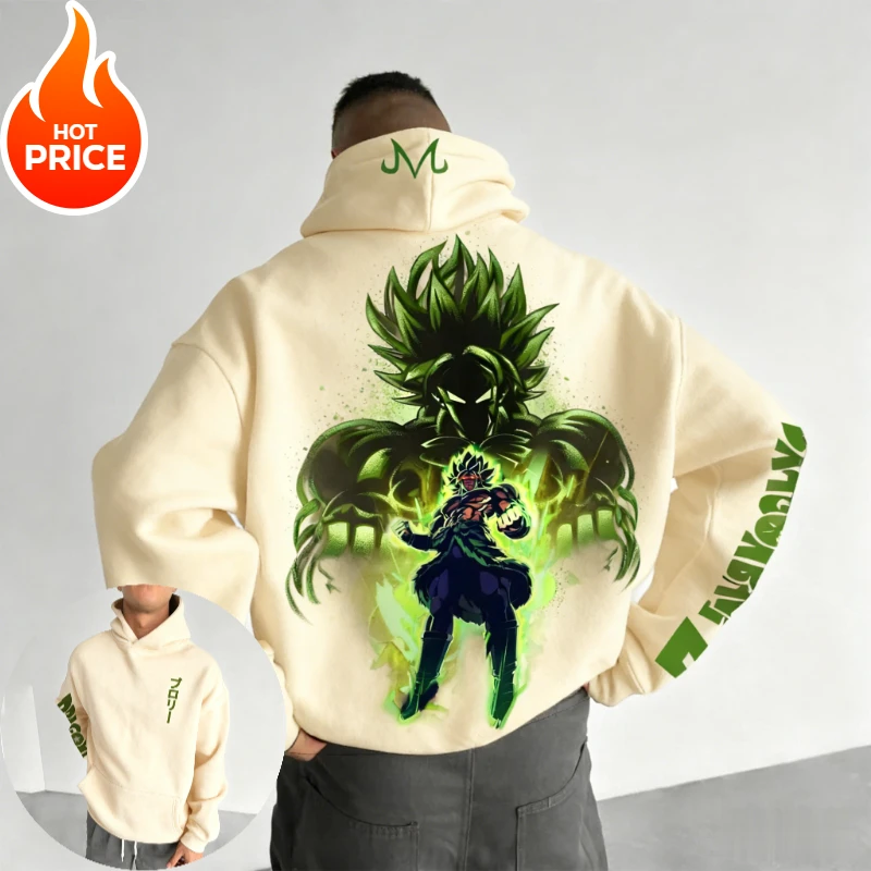 Dragon Ball Super Saiyan Broly 2026 Harajuku Streetwear Mannen Vintage Hoodie Winter Vrouwen Oversized Sweatshirt Met Capuchon Lange Mouw