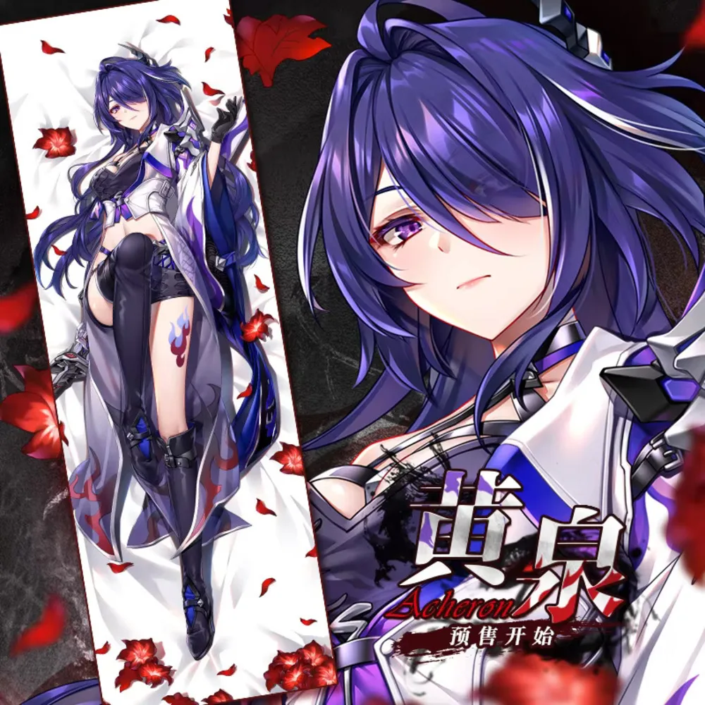 

Honkai: Anime Dakimakura Star Rail Acheron Pillow Case Cosplay Double-Sided Hing Body Game Otaku Cover Gift
