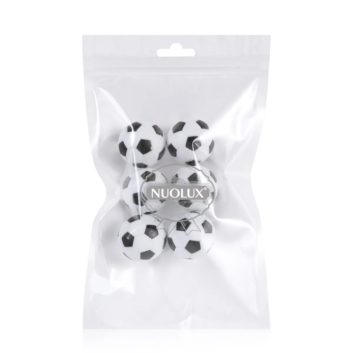 6Pcs 32Mm Black White Small Ball Set for Table Football Mini Soccer Game Compatible with Striker Roma Tables