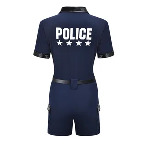 Frauenpolizeikostüm mit sexy Polizist Bodysuit Verführungspolizei Cosplay Carnival Halloween Fantasy Kleid 6 Hauptverkäufe der sexy Polizei - №6