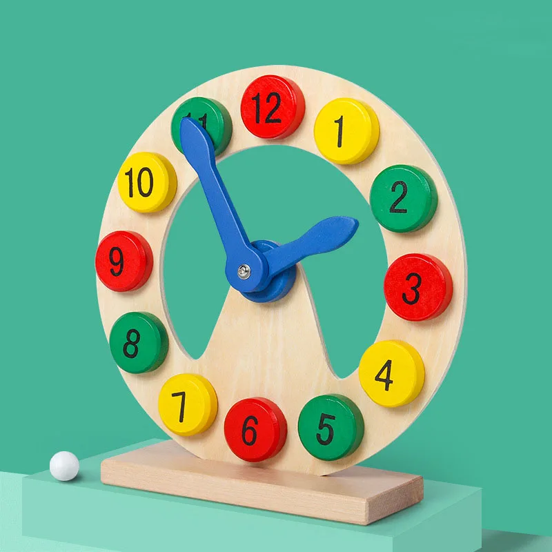 Montessori Baby 3D orologio in legno giocattoli per bambini da 1 a 6 anni bambini in età prescolare tempo cognizione del colore giochi di apprendimento giocattolo educativo