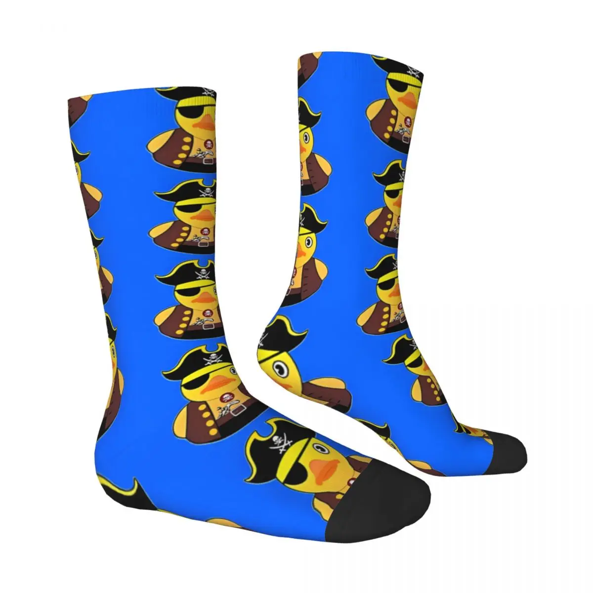 Pirate Rubber Duck Cute Socks Male Mens Women Winter Stockings Printed