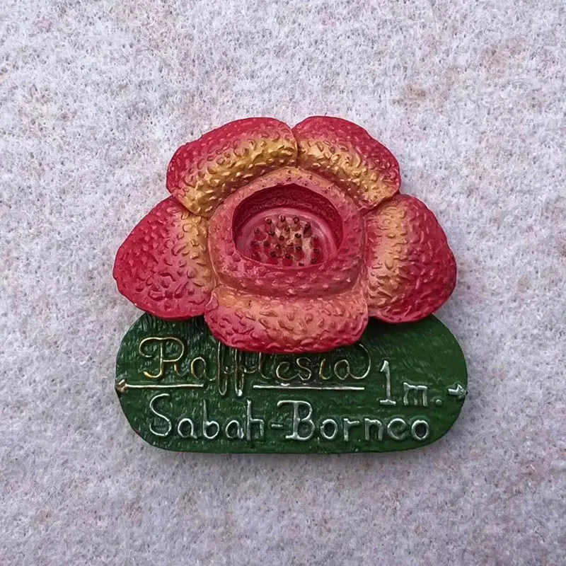

Malaysia Sabah State Borneo King Flower Creative Refrigerator Magnet Creative Travel Souvenir Gift