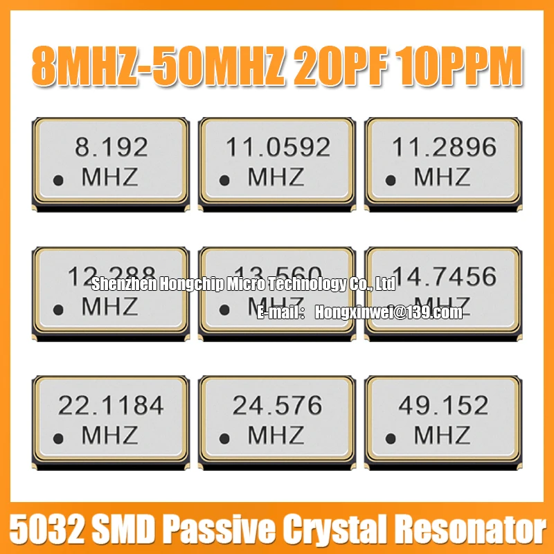 10 sztuk 5032 24.576MHZ pasywny rezonator kryształowy 24.576M SMD-4 5.0*3.2mm 4P rezonator klasy przemysłowej 20PF 10PPM