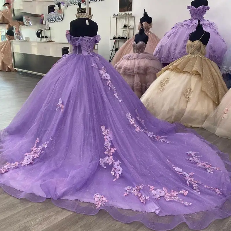 Purple Quinceanera Dresses For 15 Years Old Girls Sweetheart Beaded Birthday Party Gowns Graduation Customized