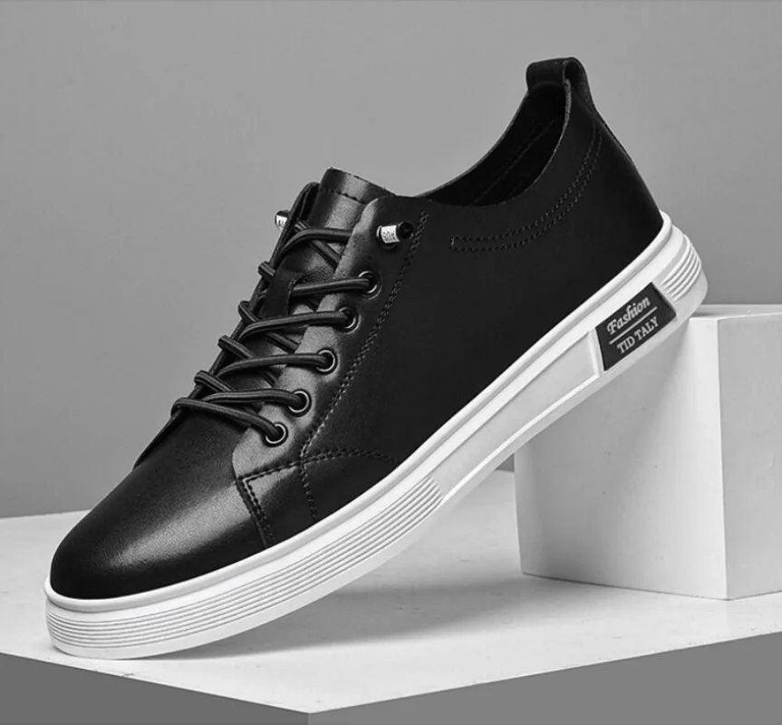 

Casual Shoes Cowhide Sports Shoes Flat Shoes, Classic Men's Casual Sneakers Spring and Autumn New Styles Trendy Casual Sneakers