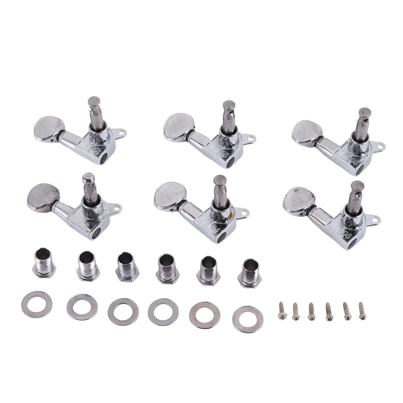 

ABYM Fleur Tuning Pegs / Strings For Stratocaster / Tele / Acoustic Guitar 6L Silver