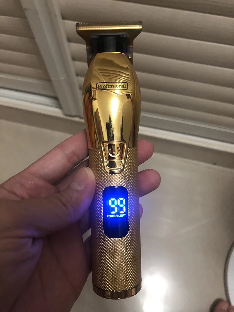 남성용 USB 헤어 클리퍼, 전문 무선 전기 헤어 트리머, 이발 면도기, 수염 트리머, 0mm, T9