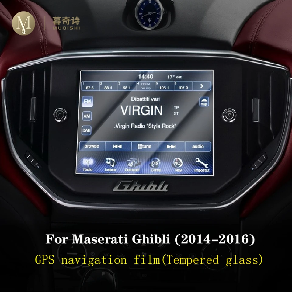 For Maserati Ghibli 2014-2016 Navigation Screen Anti-Scratch Protector Computer Film Car Interior Accessories Tempered Glass