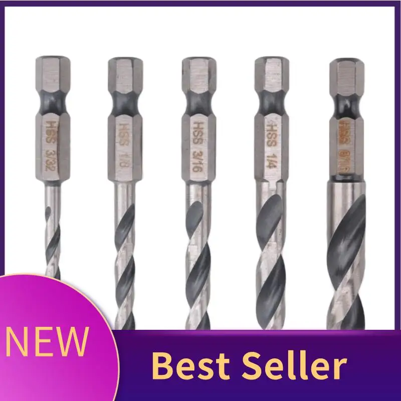 ABLU-5Piece conjunto de broca atarracado ângulo direito conjunto para metal m2 comprimento curto broca aço para mudança rápida mandril