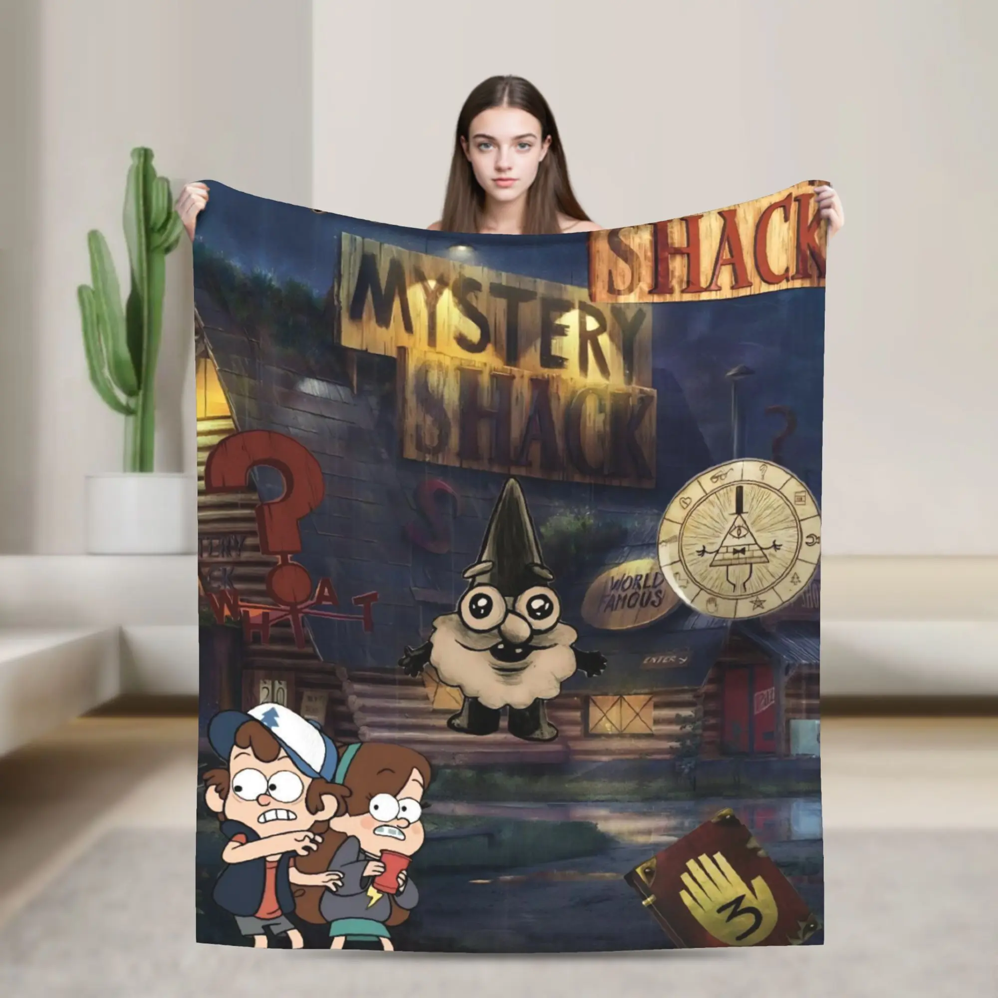 G-Gravity Falls Throw Blanket for Couch  Fuzzy Soft Plush Blanket 50x60 Inch Multi-size Bedspreads for All Seasons