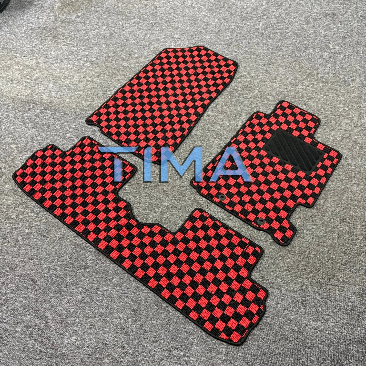 Promotion Front-Rear 3PCS Checkered Flag Carpet Floor Mats  JDM Car Accessori For Honda, CIVIC. Type-R DC5 right Hand Driveor