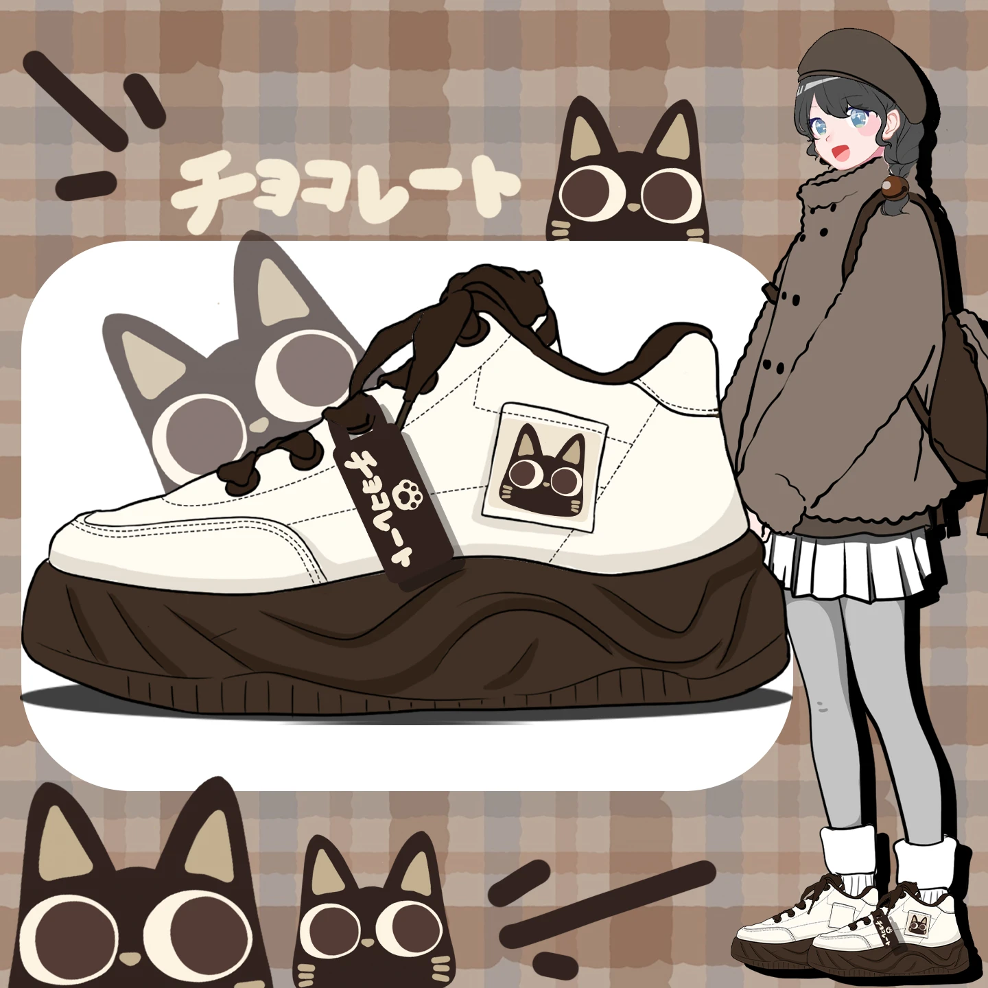 

Amy and Michael Lovely Girls Casual Chunky Plush Sneakers Women 2025 Winter Keep Warm Cotton Padded Shoes Female Thermal Shoes