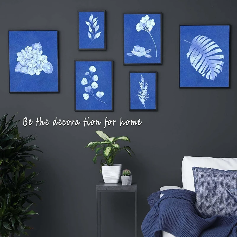 60 Sheets Cyanotype Paper Sun Print Art Kit High Sensitive Sun Paper Nature-Sun Printing Kit Drawing Art Paper