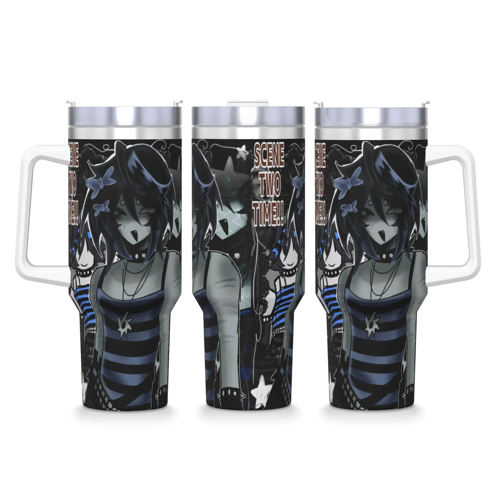 

Forsaken Scene Twotime Stainless Steel Tumbler Camping Coffee Mug With Straws and Lid Large Car Mugs Cold and Hot Water Bottle