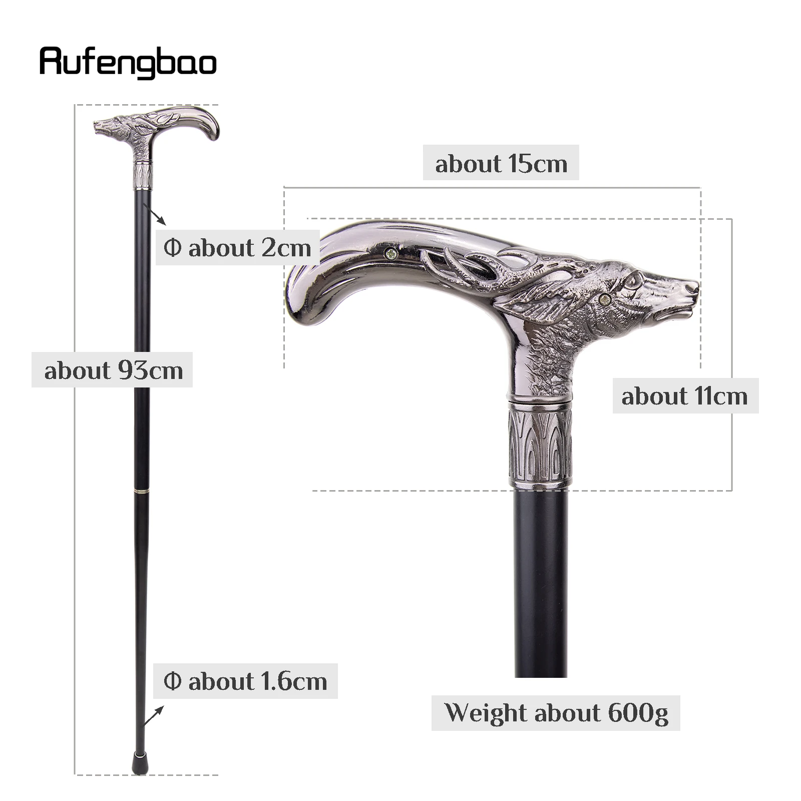 الشظية سيكا الغزلان رئيس عصا للمشي موضة ديكور عصا للمشي شهم أنيقة تأثيري قصب مقبض Crosier 93 سنتيمتر