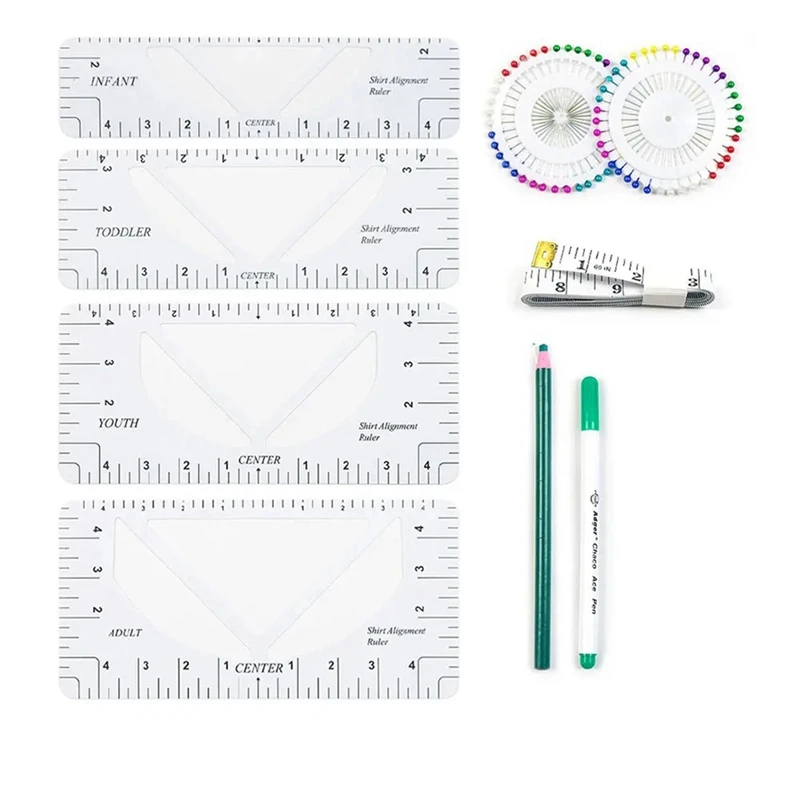 T-Shirt Ruler Guide PVC Shirt Alignment Tools Ruler For Adult Youth Infant Toddler Sewing Replacement