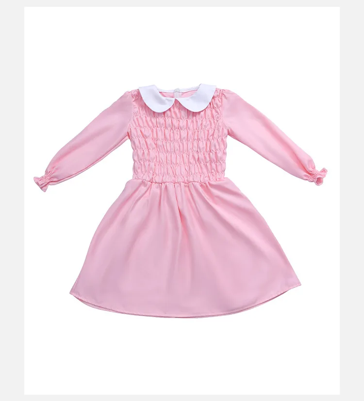 open lace back dress Stranger Things Eleven Pink Dress Costume, Adult main image 1