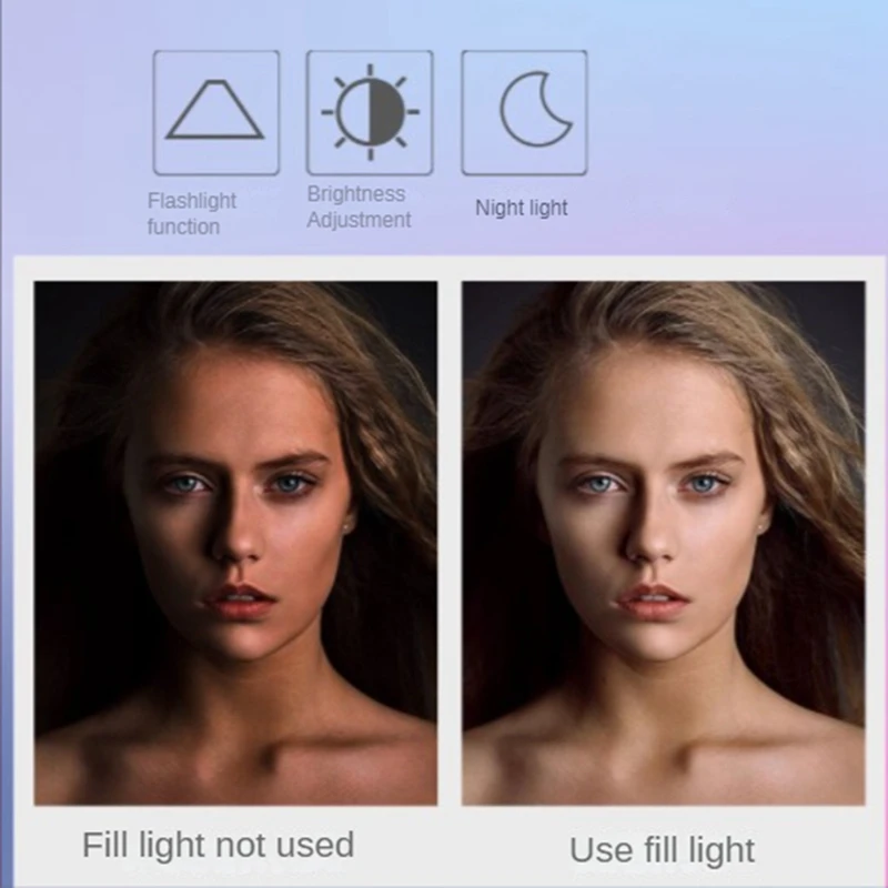 Mobile Phone Fill Flash Lens Light Lamp Clip Three Stop Dimming Mini Durable Practical 10 LED Selfie Ring Beauty
