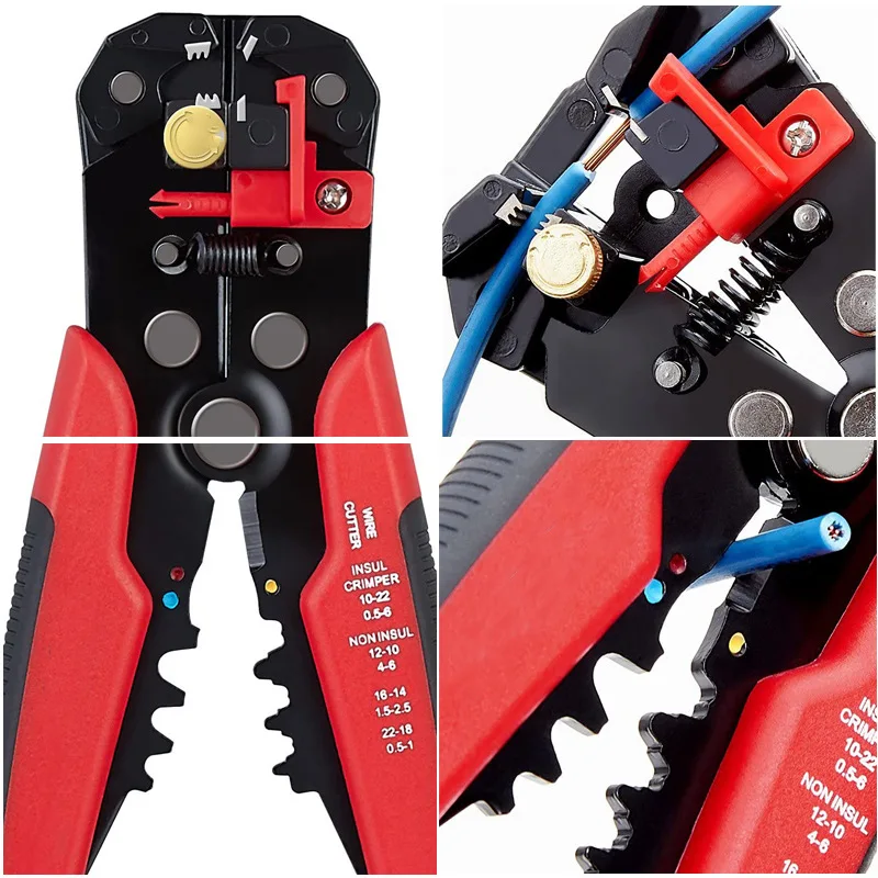 Wire Stripper Self-adjusting Cable Cutter Crimper Automatic Wire Stripping Tool Cutting  Pliers Tool for Industry Service Tools