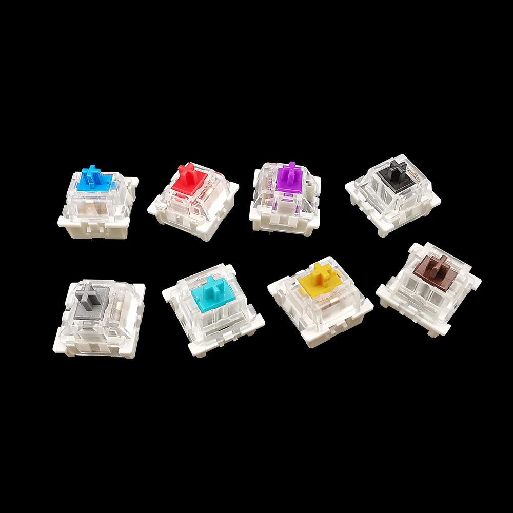 50Pcs 3 Pin RGB SMD Switch For DIY MX Mechanical Gaming Keyboard Switches Silver Red Black Blue Brown Purple