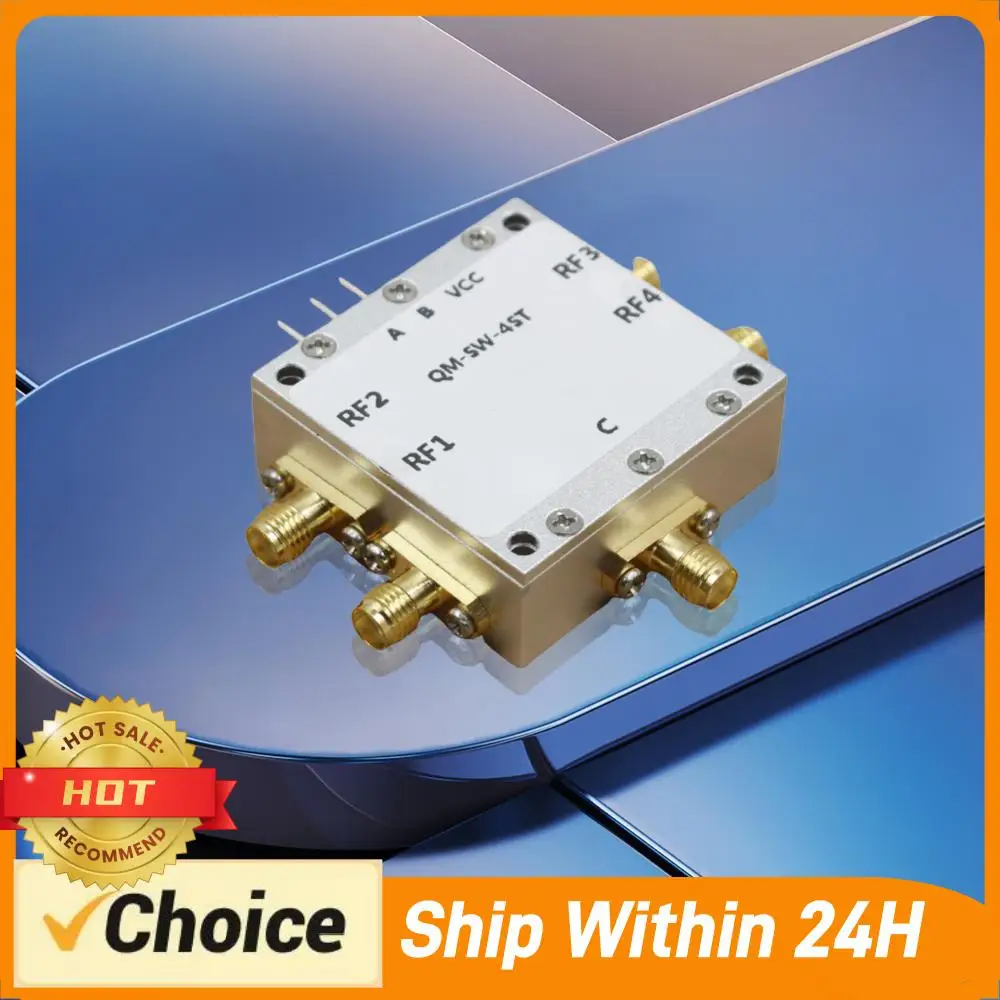 

0.1-6GHz RF Single Pole RF Switch 1 To 4 All Four Microwave Electronic Switches Control Microwave Signal Channel