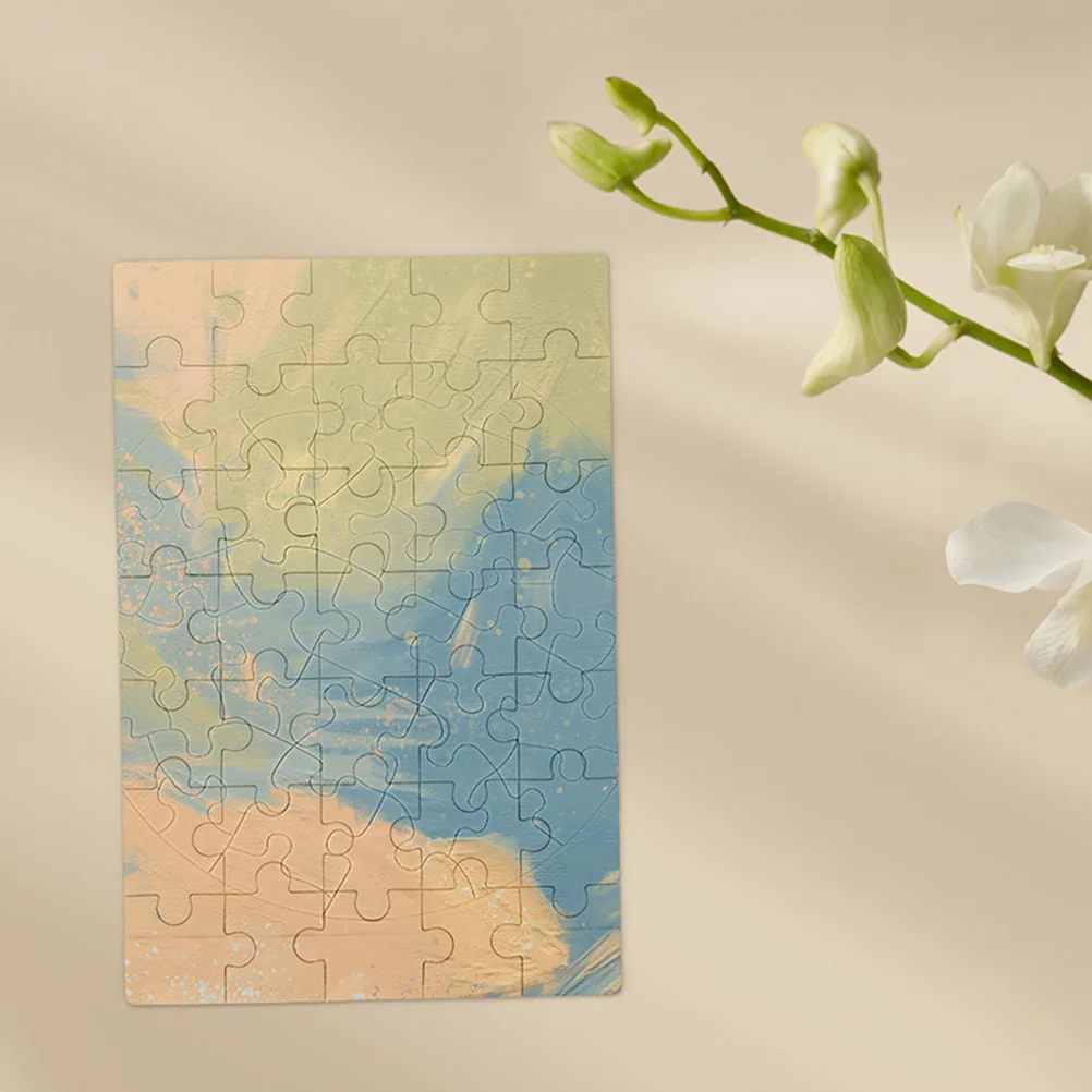 

DIY Blank Puzzle 6 Sheets Sublimation Wooden Jigsaw Blanks Child Craft Heat Transfer Puzzle Pieces For Puzzles Games