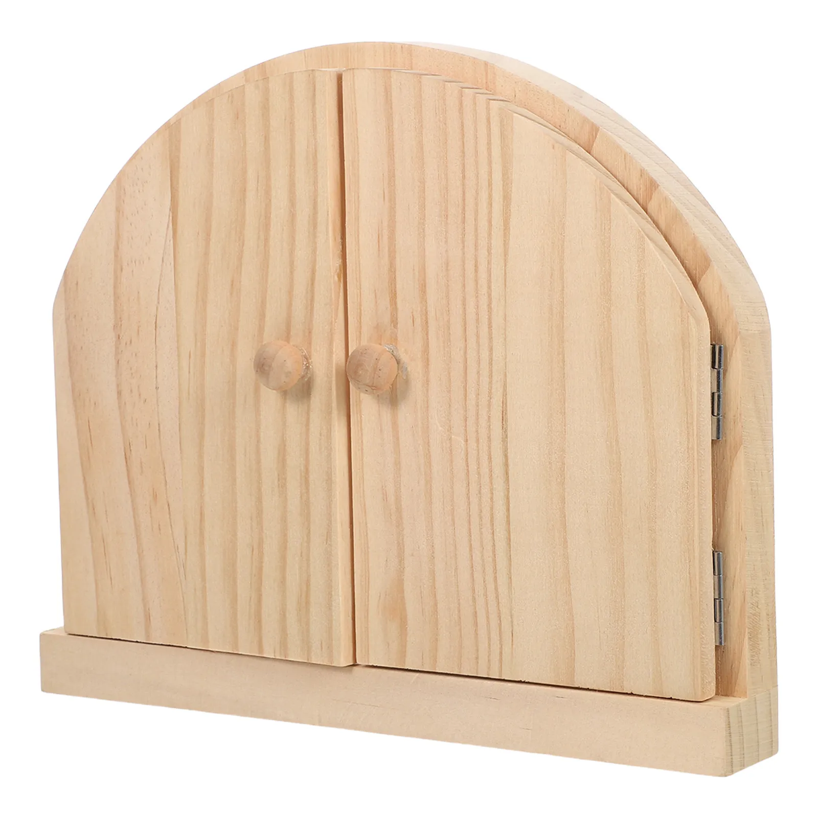 Wooden Fairy Door Outlet Cover Plate Double Door Light Switch Protector Child Proof Wall Switch Cover Decorative Wall Plate