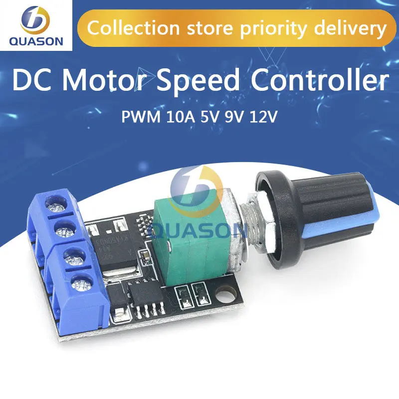 High Linearity 5V 9V 12V 10A PWM DC Motor Speed Controller LED Dimmer Dimming Module Adjustable Speed Regulator Control Switch