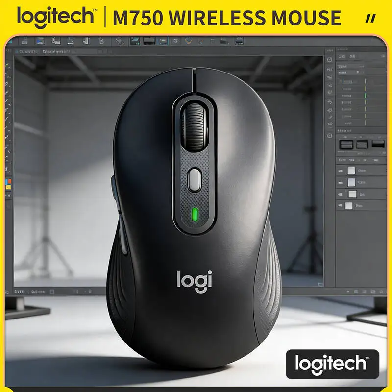 

Эргономичная мышь Logitech M750 - 90% снижение шума, SmartWheel Scrolling, переключение между 3 устройствами, удобная рукоятка для работы