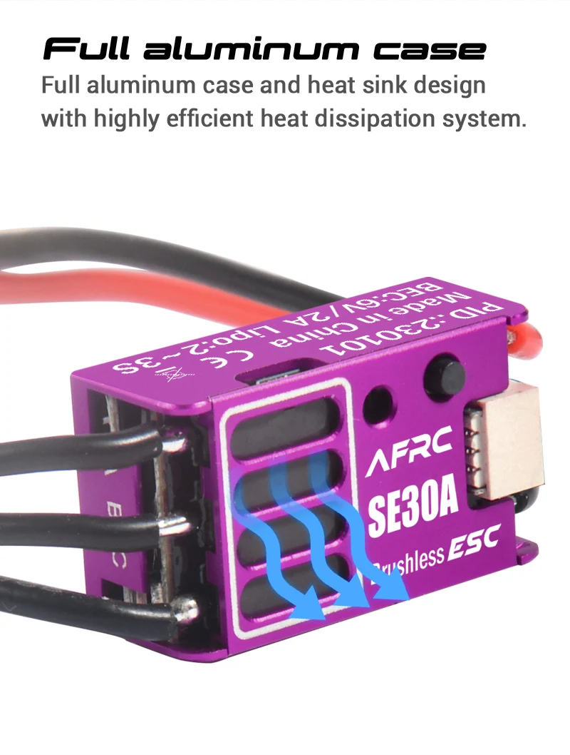 SE30A Bluetooth Elektronischer Geschwindigkeitsregler Programmierbarer Bürstenloser ESC für 1/24 1/28 Maßstab Mini RC Auto Drift Racing Zubehör – Detail 5