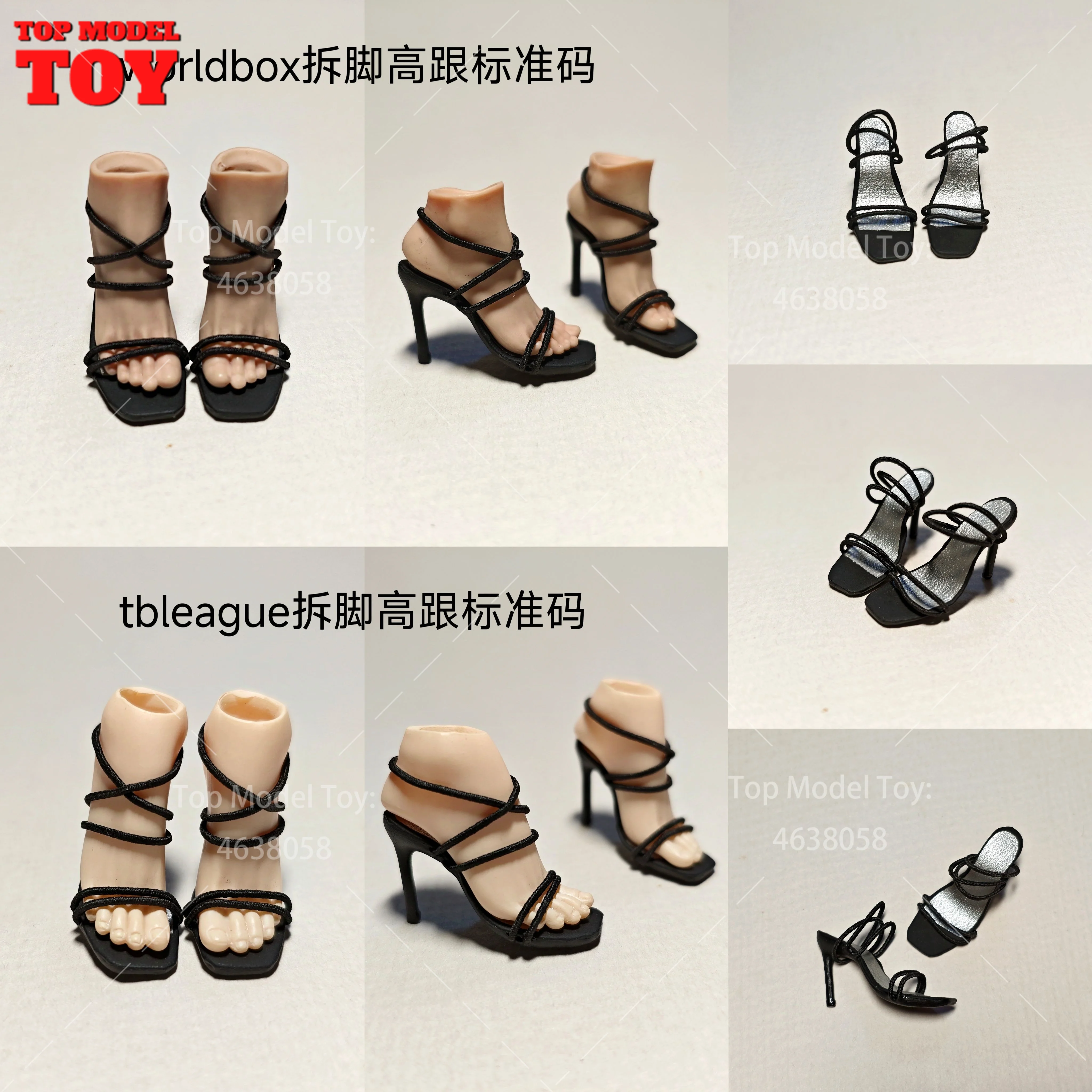 1/6 sapatos finos de salto alto com alça única, modelo de desmontagem, tamanho padrão, ajuste 12 ''tbl wb, soldado feminino, boneco de ação, corpo