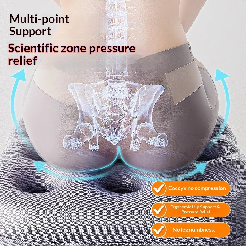Anti-hemorrhoid Square Thickened PVC Waist Protection Inflatable Cushion Portable Storage Office Home Non-slip Breathable Chair  chair cushion