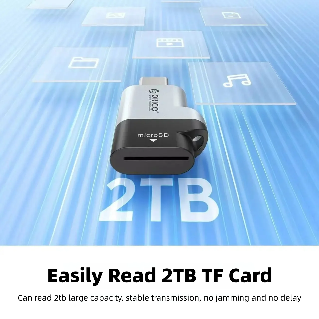ORICO Card Reader USB-C to Micro SD TF Card OTG Adapter for Laptop PC Tablet Phone Windows Mac OS Support 2TB Memory Card Reader