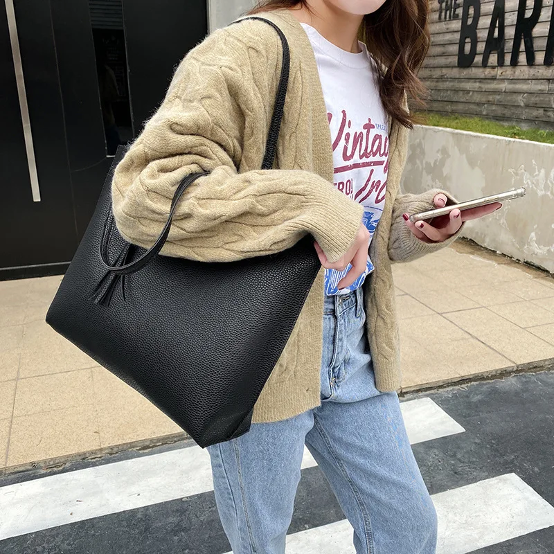 2024 New Large Capacity Fashion Shoulder Bag Bucket Bag Portable Commuter Premium Tote Bag Women's Bag Fashion Underarm Pouch