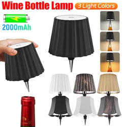 Lampe de table LED sans fil pour bouteille de vin, 3 documents, intensité variable, aste par USB, bar à manger, veilleuse, décoration, lampes de bouteille de boisson