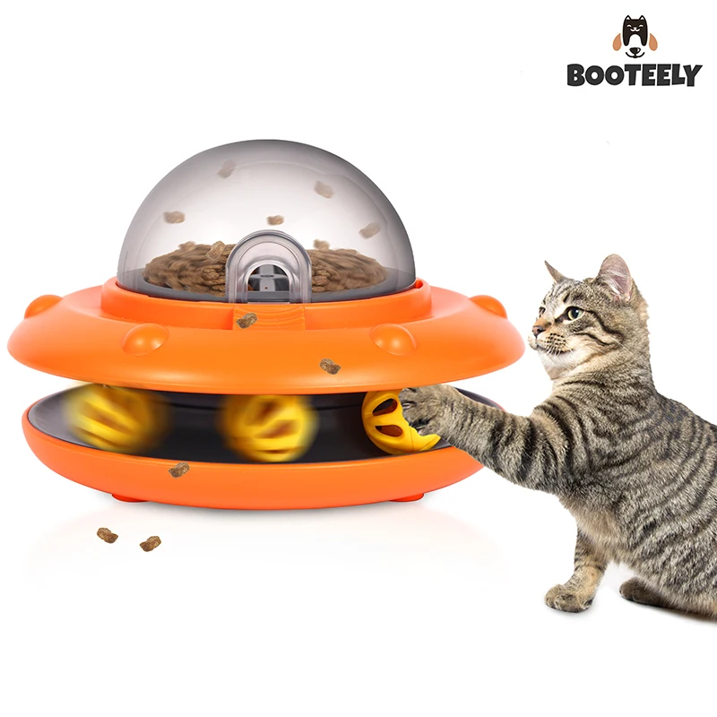 

Electric interactive cat Food - 2-in-1 Slow Food and track ball toys promote healthy eating and mental stimulation indoors