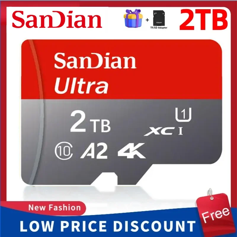 2TB NEW Micro Memory SD Card 128GB 256GB 512GB Original SD Card SD/TF Flash Card 128 256 512 GB 1TB Memory Card For Phone Camera