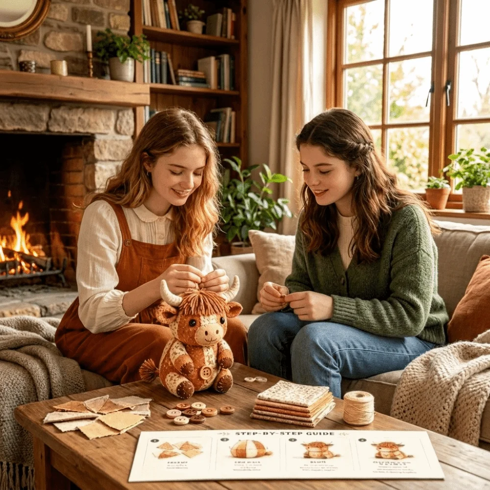 Creative Vintage DIY Patchwork Animal Kit Cartoon Handmade Patchwork Sewing Kit Koala Chicken Hand Sewing Kit Travel Activity