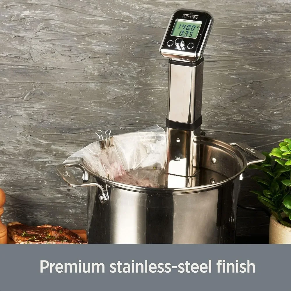 All-Clad Sous Vide Professional Immersion Circulator Slow Cooker with Digital Display for Precise Cooking Results, Silver