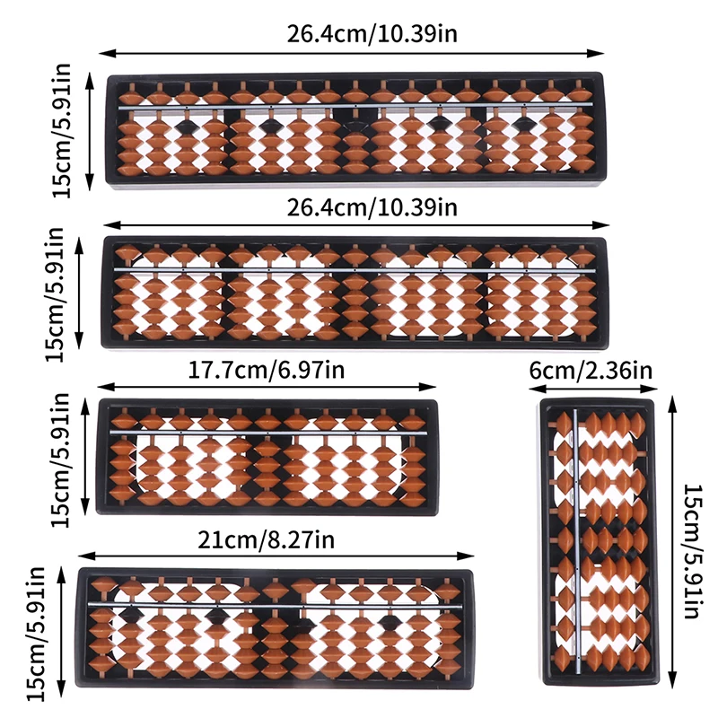 Imagem -06 - Standard Abacus Soroban Calculator Counting Tool Matemática Iniciantes Aculando Brinquedos Hastes de 17 Dígitos