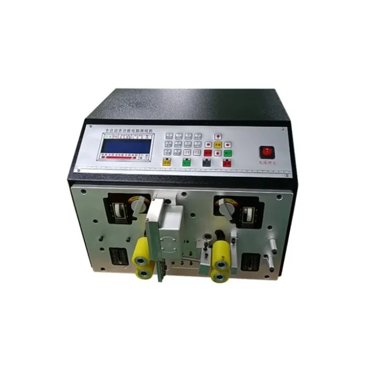 Coaxial wire stripping machine crimp terminal machine