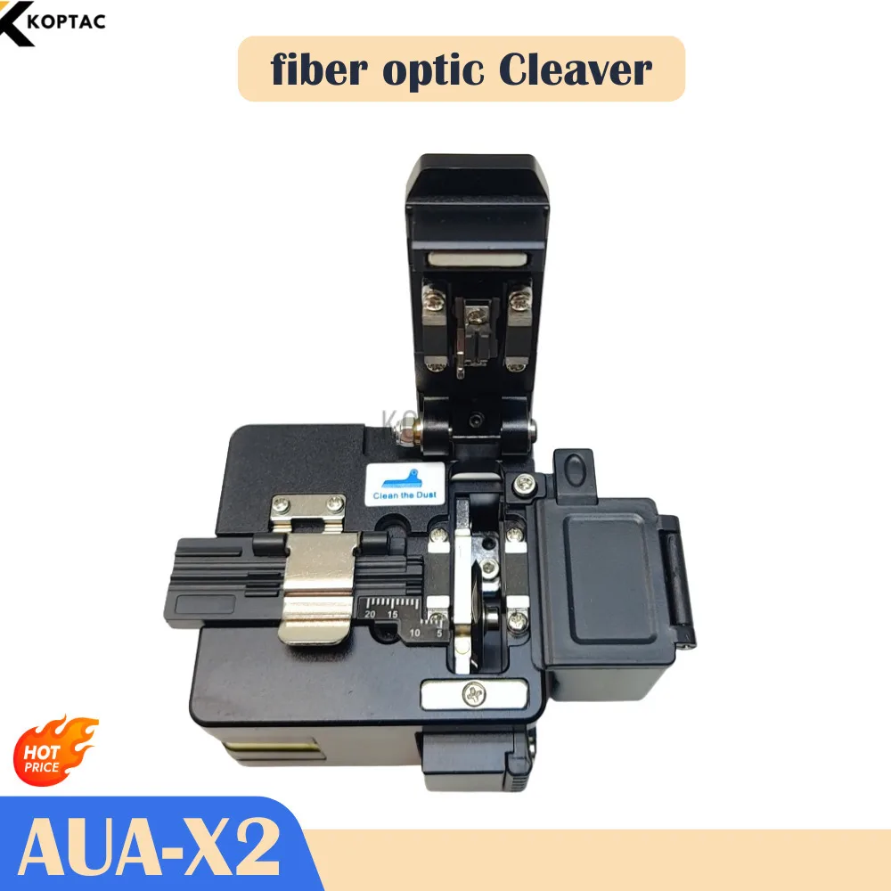 COMPTYCO AUA-X2 Optical Cleaver FTTH High Precision Tool Optic Cable Cutting Knife With Waste Fiber Box