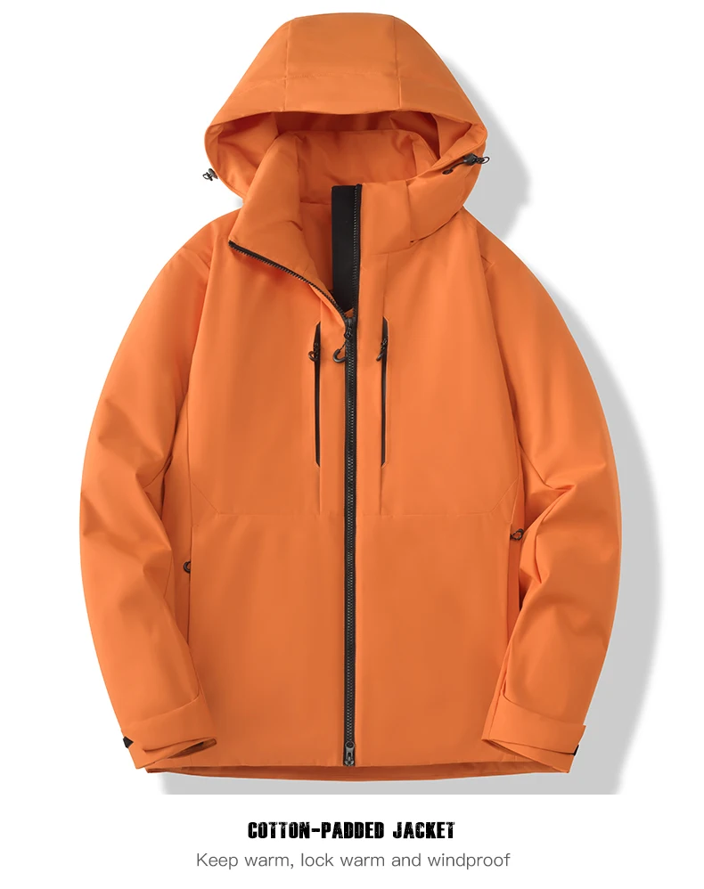 JNLN Warme Fleecejacke für Herren und Damen, wasserdicht, winddicht, Wintermantel, Unisex, Outdoor, Wandern, Camping, Skifahren, Klettern, Windjacke – Detail 16